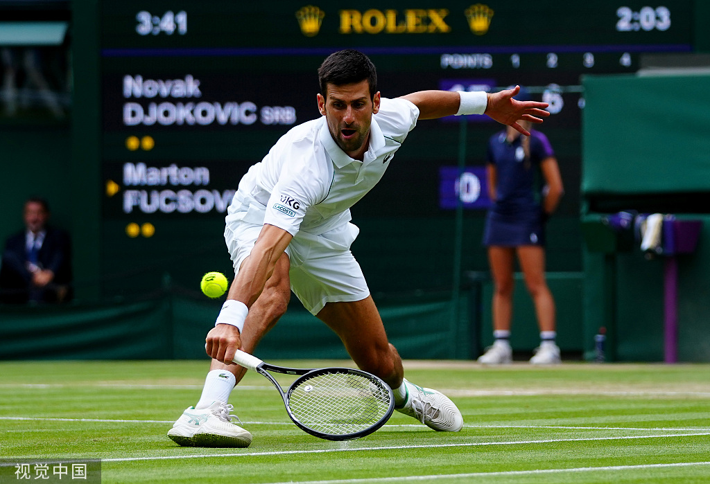  德约科维奇直落三盘，温网卫冕势如虹